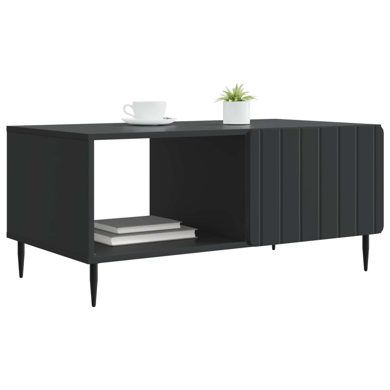 Stolik kawowy Czarny 90 x 50 x 40 cm Drewno inżynieryjne