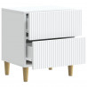 Szafka Nocna 2 pcs Biały 43 x 34,5 x 48 cm Drewno inżynieryjne