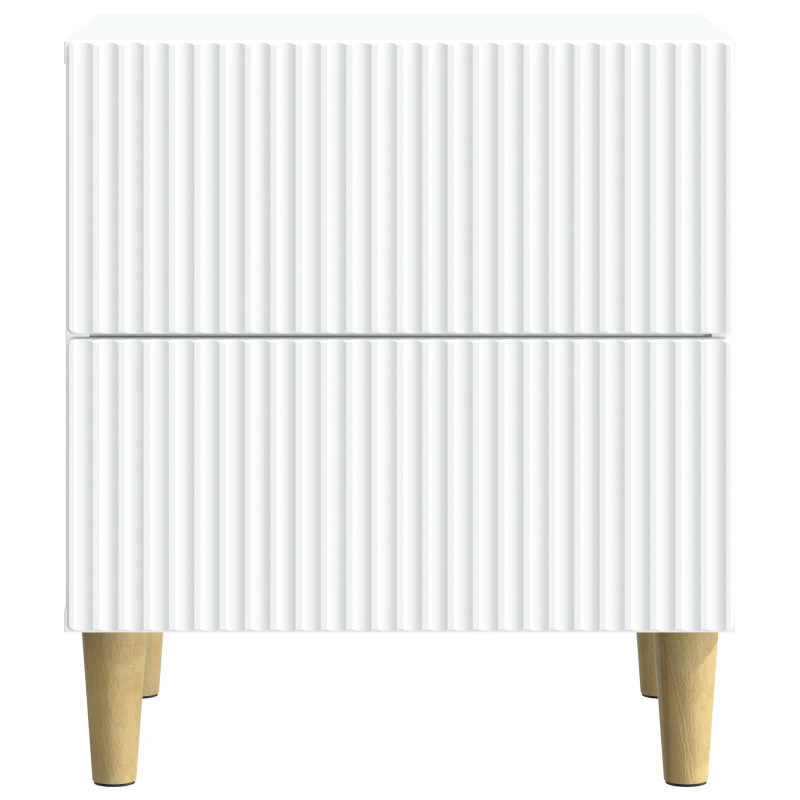Szafka Nocna 2 pcs Biały 43 x 34,5 x 48 cm Drewno inżynieryjne