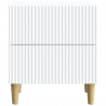 Szafka Nocna 2 pcs Biały 43 x 34,5 x 48 cm Drewno inżynieryjne
