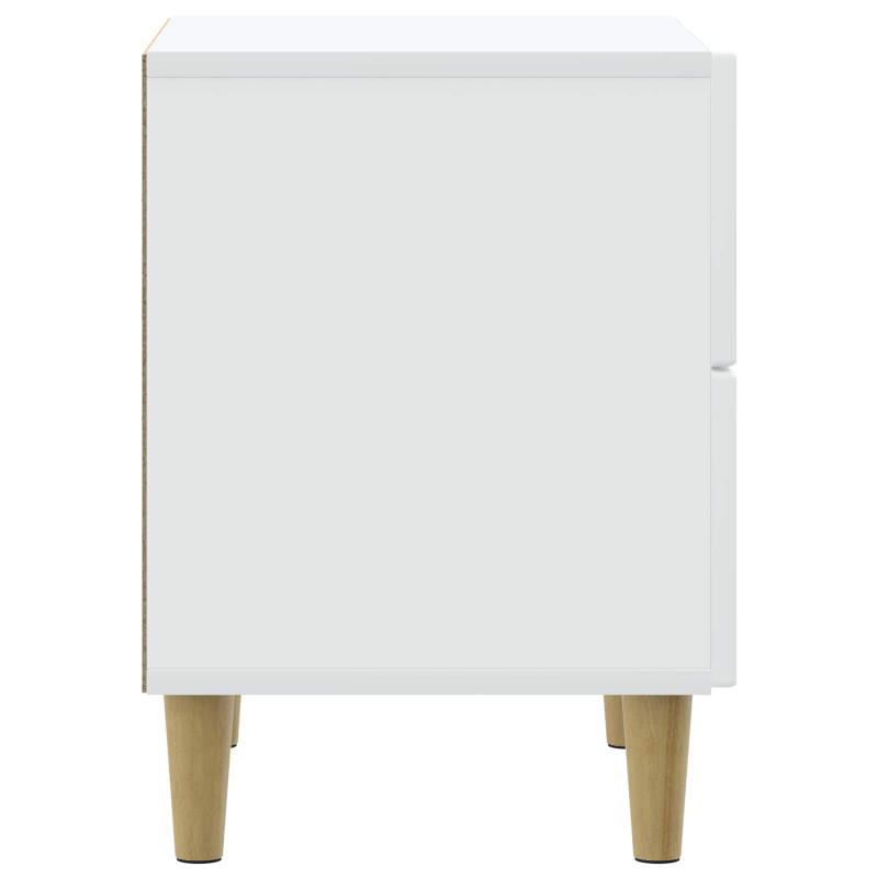 Szafka Nocna 2 pcs Biały 43 x 34,5 x 48 cm Drewno inżynieryjne