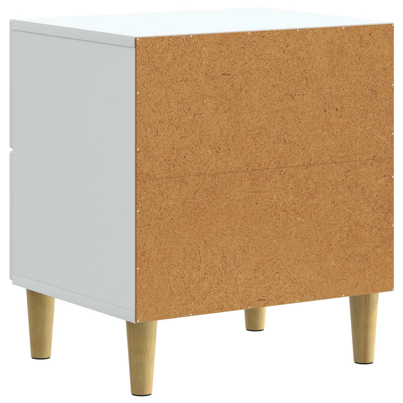 Szafka Nocna 2 pcs Biały 43 x 34,5 x 48 cm Drewno inżynieryjne