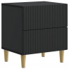 Szafka Nocna 2 pcs Czarny 43 x 34,5 x 48 cm Drewno inżynieryjne