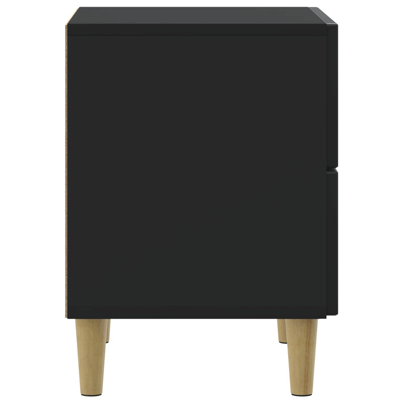 Szafka Nocna 2 pcs Czarny 43 x 34,5 x 48 cm Drewno inżynieryjne