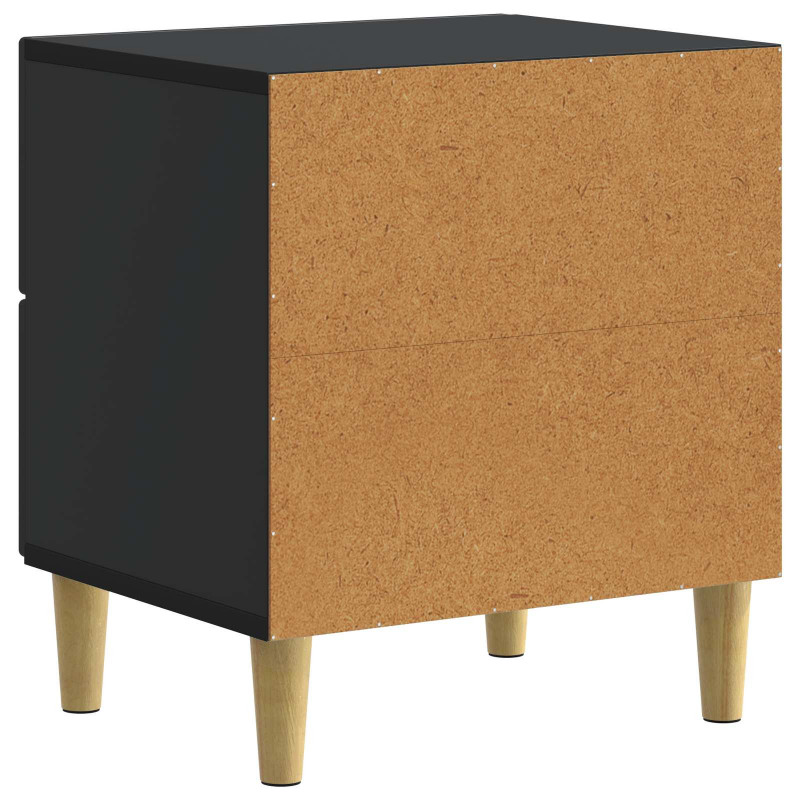 Szafka Nocna 2 pcs Czarny 43 x 34,5 x 48 cm Drewno inżynieryjne
