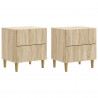 Szafka Nocna z szufladą 2 pcs dąb Sonoma 43 x 34,5 x 48 cm