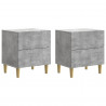 Szafka Nocna z szufladą 2 pcs Betonowy szary 43 x 34,5 x 48 cm