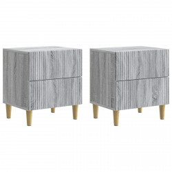 Szafka Nocna z szufladą 2 pcs Szary Sonoma 43 x 34,5 x 48 cm