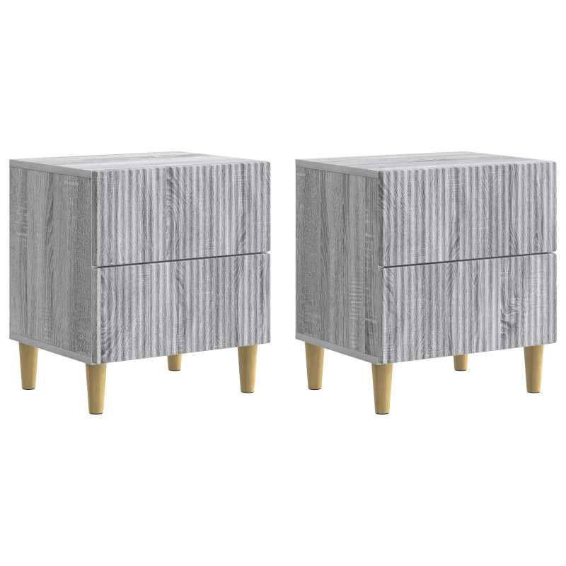 Szafka Nocna z szufladą 2 pcs Szary Sonoma 43 x 34,5 x 48 cm
