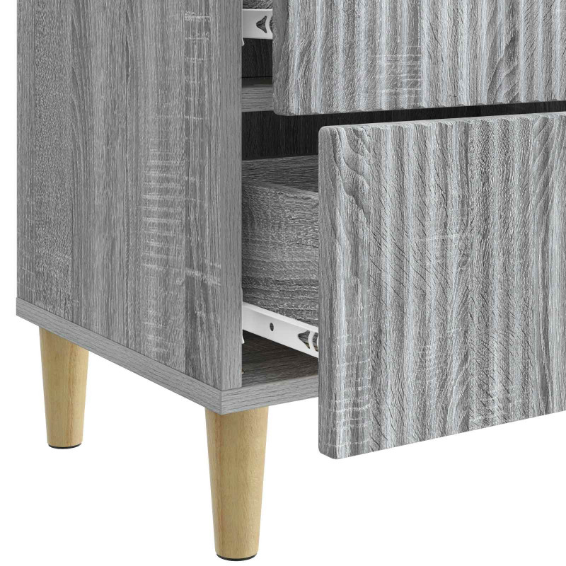 Szafka Nocna z szufladą 2 pcs Szary Sonoma 43 x 34,5 x 48 cm