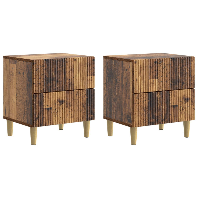 Szafka Nocna z szufladą 2 pcs Stare drewno 43 x 34,5 x 48 cm