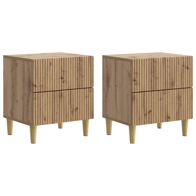 Szafka Nocna z szufladą 2 pcs Dąb artisan 43 x 34,5 x 48 cm