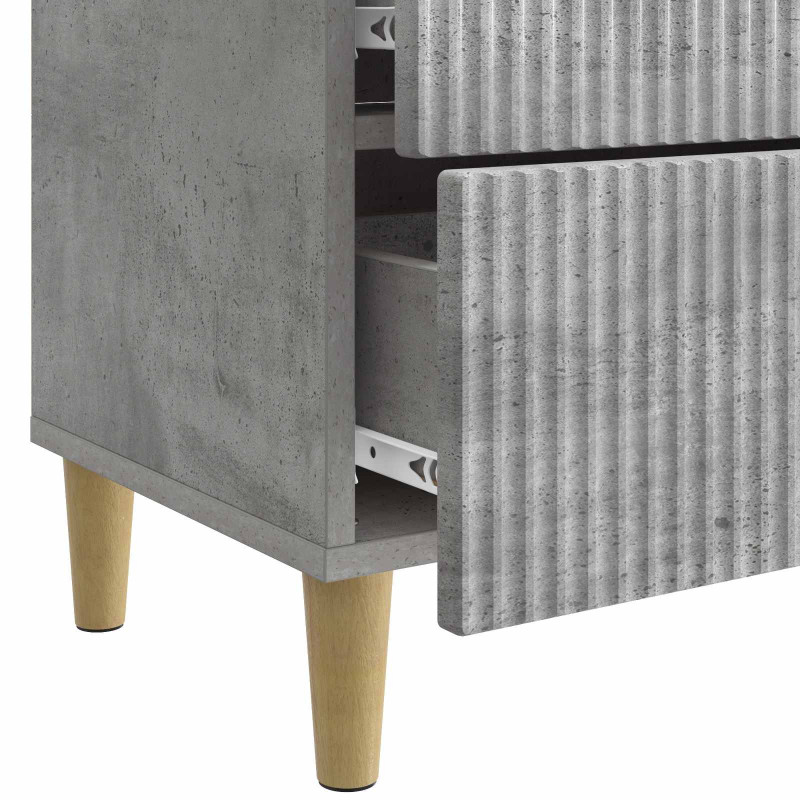 Szafka Nocna z szufladą Betonowy szary 62 x 34,5 x 48 cm