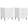 Szafka Nocna 2 pcs Biały 43 x 34,5 x 50 cm Drewno inżynieryjne
