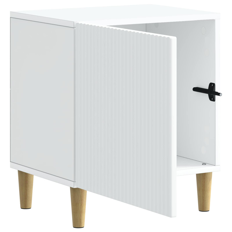 Szafka Nocna 2 pcs Biały 43 x 34,5 x 50 cm Drewno inżynieryjne