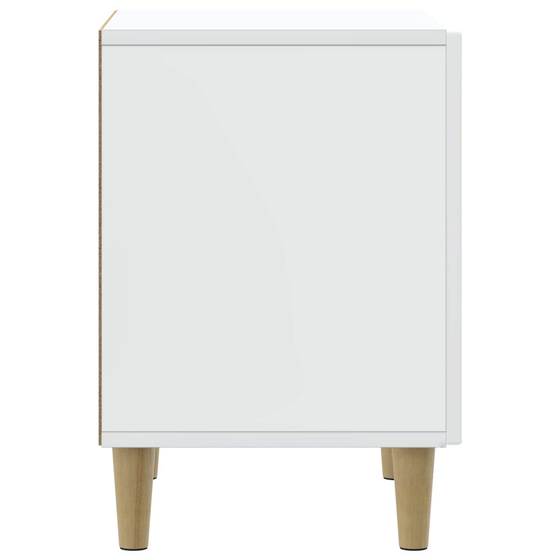 Szafka Nocna 2 pcs Biały 43 x 34,5 x 50 cm Drewno inżynieryjne