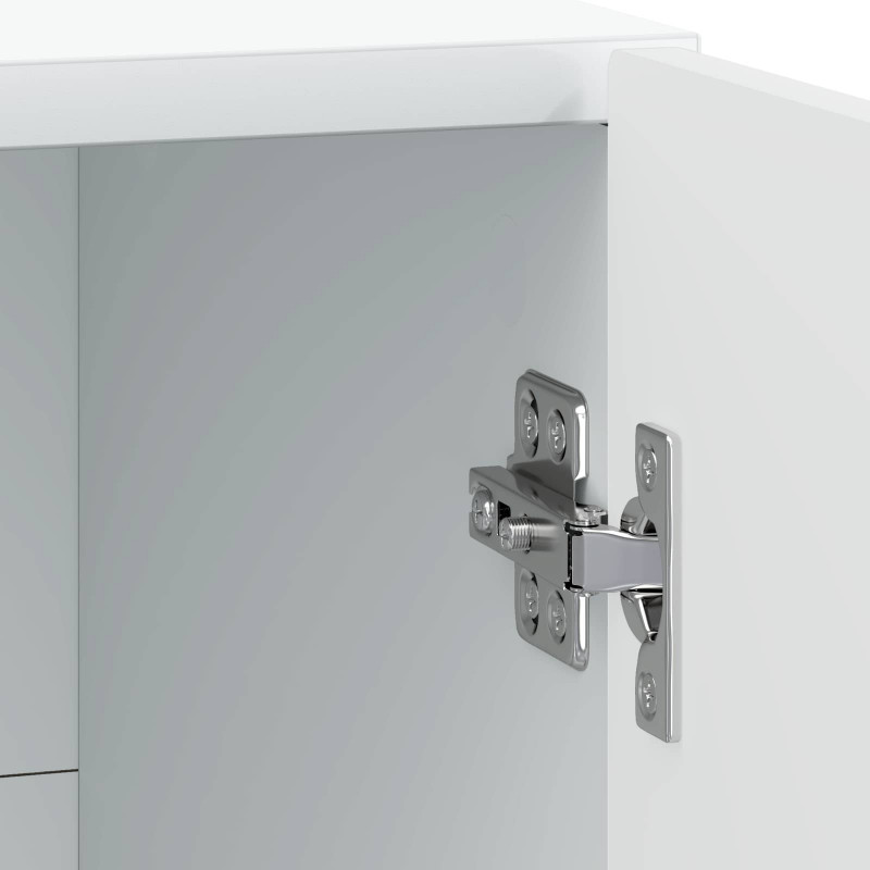 Szafka Nocna 2 pcs Biały 43 x 34,5 x 50 cm Drewno inżynieryjne