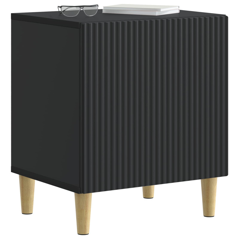 Szafka Nocna 2 pcs Czarny 43 x 34,5 x 50 cm Drewno inżynieryjne