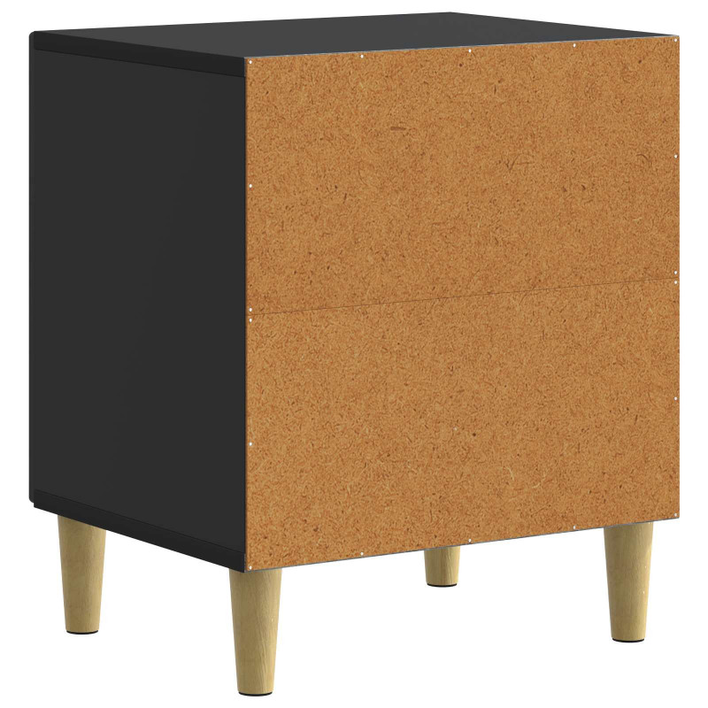 Szafka Nocna 2 pcs Czarny 43 x 34,5 x 50 cm Drewno inżynieryjne