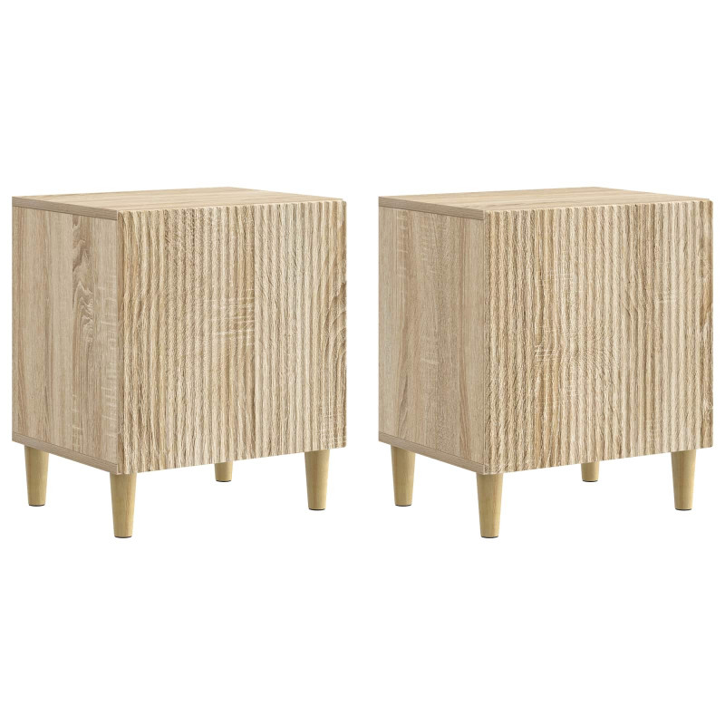 Szafka Nocna 2 pcs dąb Sonoma 43 x 34,5 x 50 cm