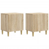 Szafka Nocna 2 pcs dąb Sonoma 43 x 34,5 x 50 cm