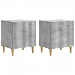 Szafka Nocna 2 pcs Betonowy szary 43 x 34,5 x 50 cm