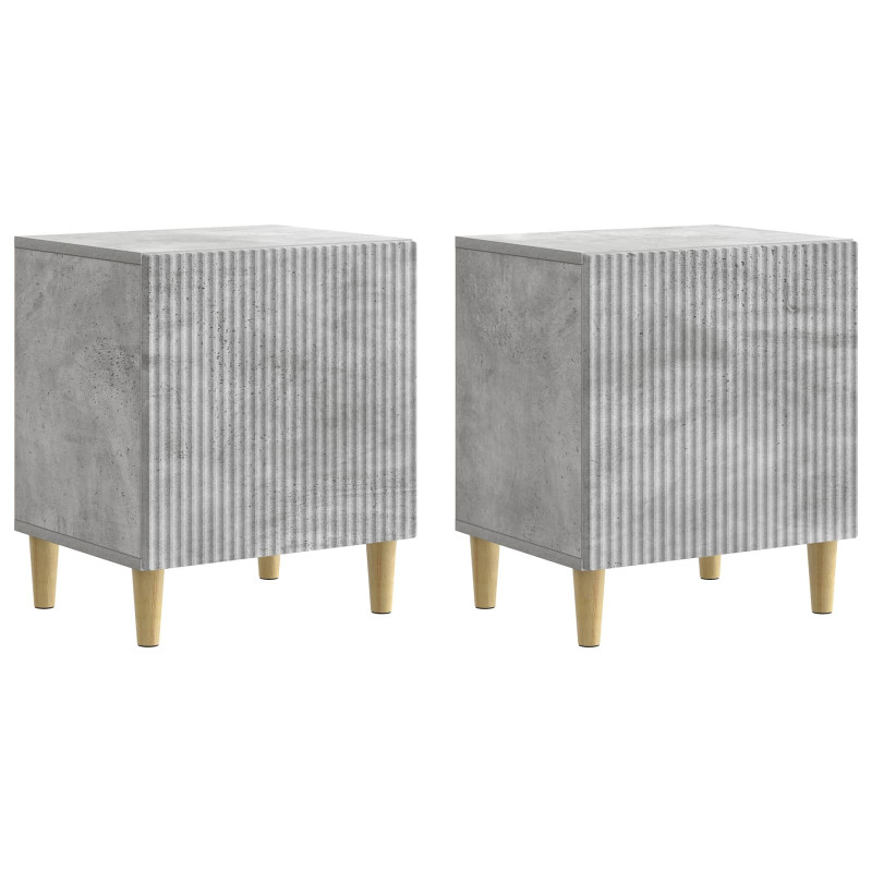 Szafka Nocna 2 pcs Betonowy szary 43 x 34,5 x 50 cm