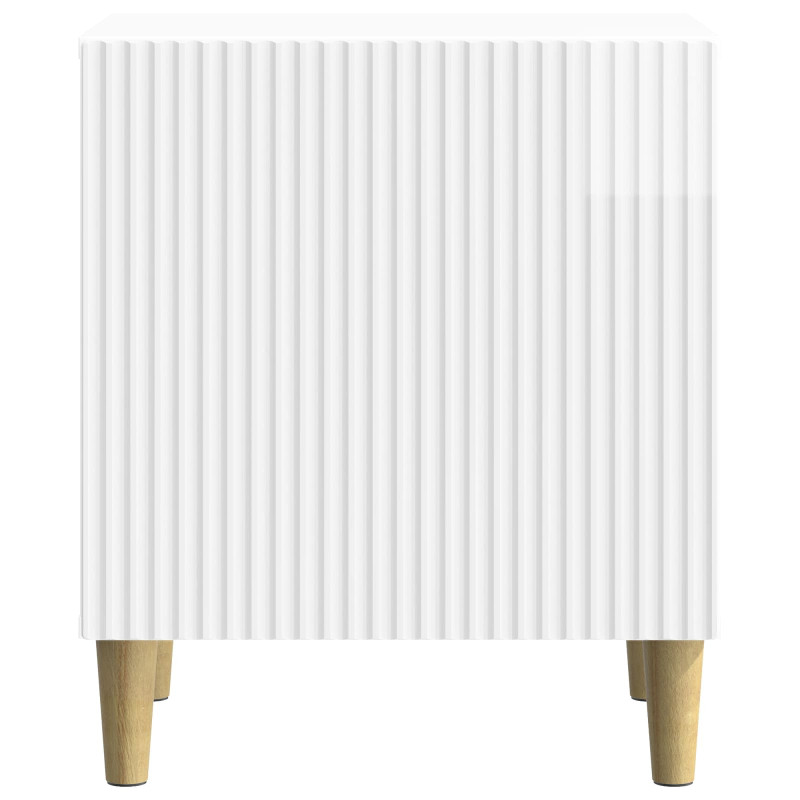 Szafka Nocna 2 pcs Biały wysoki połysk 43 x 34,5 x 50 cm