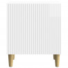 Szafka Nocna 2 pcs Biały wysoki połysk 43 x 34,5 x 50 cm