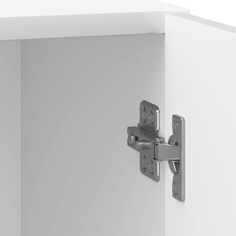 Szafka Nocna 2 pcs Biały wysoki połysk 43 x 34,5 x 50 cm