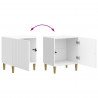 Szafka Nocna 2 pcs Biały wysoki połysk 43 x 34,5 x 50 cm