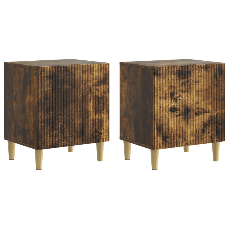 Szafka Nocna 2 pcs Dąb wędzony 43 x 34,5 x 50 cm