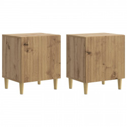 Szafka Nocna 2 pcs Dąb artisan 43 x 34,5 x 50 cm