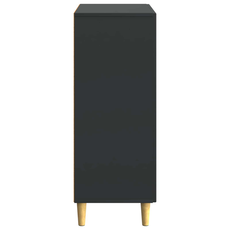 Bufet Czarny 66 x 34,5 x 90 cm Drewno inżynieryjne