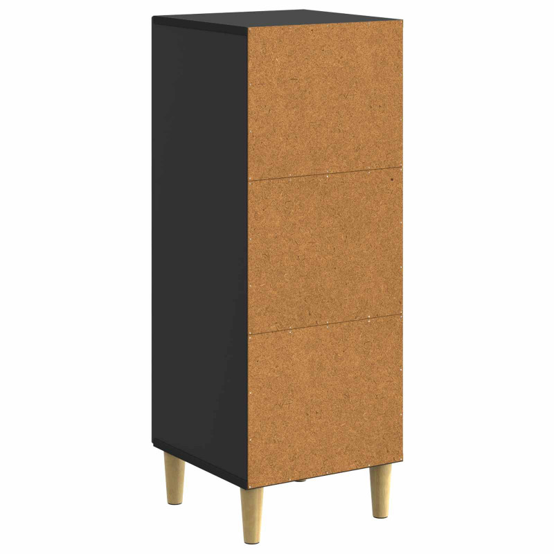 Bufet Czarny 33 x 34,5 x 90 cm Drewno inżynieryjne