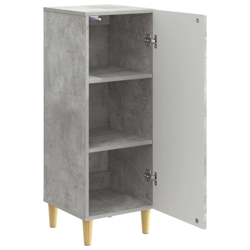 Bufet Betonowy szary 33 x 34,5 x 90 cm Drewno inżynieryjne