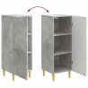 Bufet Betonowy szary 33 x 34,5 x 90 cm Drewno inżynieryjne