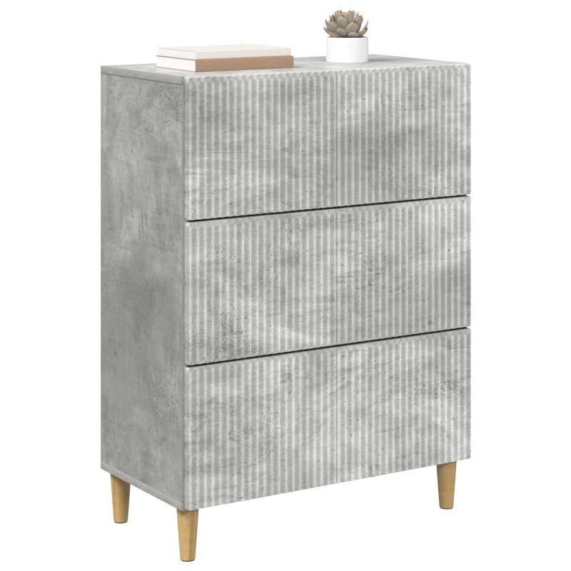 Szafka z Szufladami Betonowy szary 66 x 34,5 x 90 cm