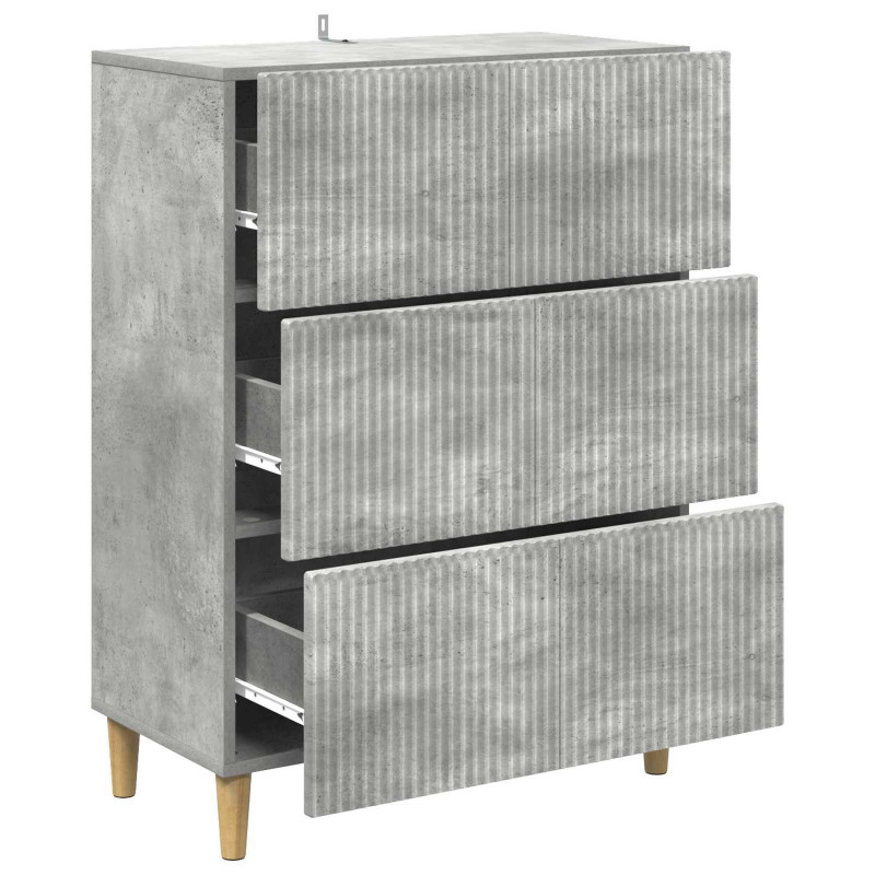 Szafka z Szufladami Betonowy szary 66 x 34,5 x 90 cm