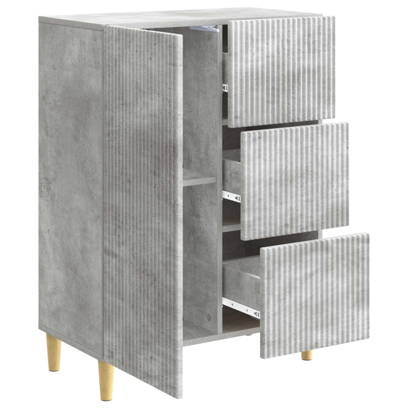 Bufet Betonowy szary 66 x 34,5 x 90 cm Drewno inżynieryjne
