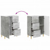 Bufet Betonowy szary 66 x 34,5 x 90 cm Drewno inżynieryjne