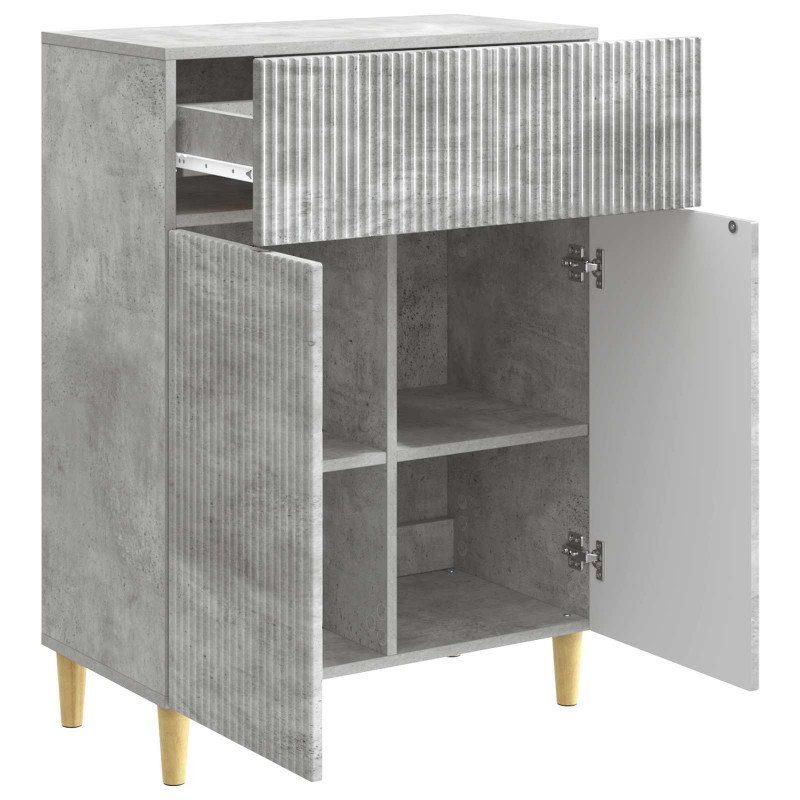 Bufet Betonowy szary 66 x 34,5 x 90 cm Drewno inżynieryjne