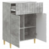 Bufet Betonowy szary 66 x 34,5 x 90 cm Drewno inżynieryjne