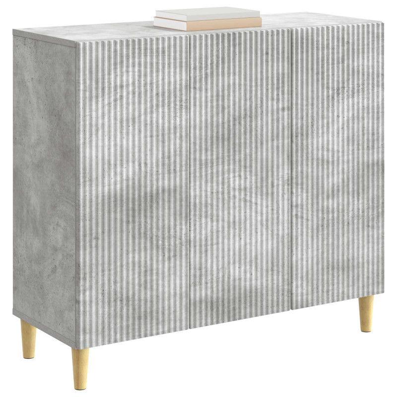 Bufet Betonowy szary 89 x 34,5 x 80 cm Drewno inżynieryjne