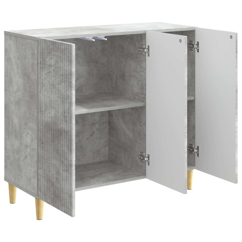 Bufet Betonowy szary 89 x 34,5 x 80 cm Drewno inżynieryjne