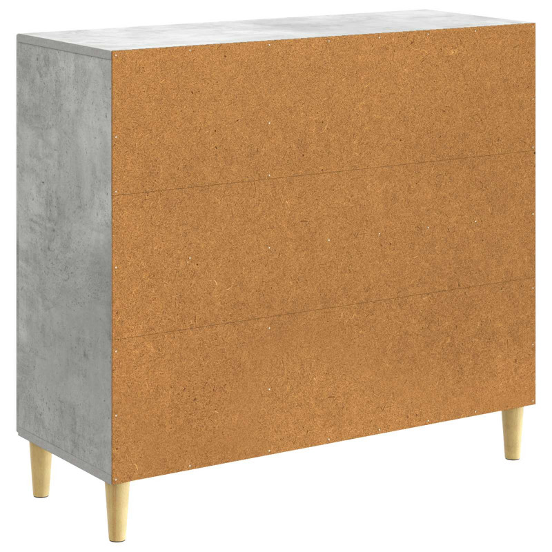 Bufet Betonowy szary 89 x 34,5 x 80 cm Drewno inżynieryjne