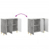 Bufet Betonowy szary 89 x 34,5 x 80 cm Drewno inżynieryjne