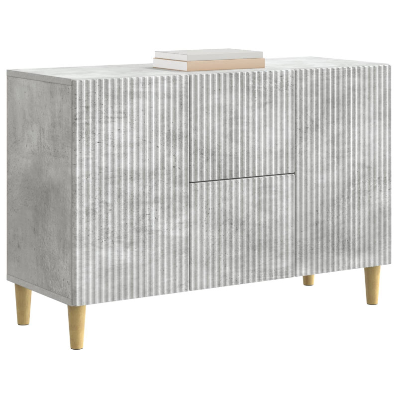 Bufet Betonowy szary 89 x 34,5 x 60 cm Drewno inżynieryjne