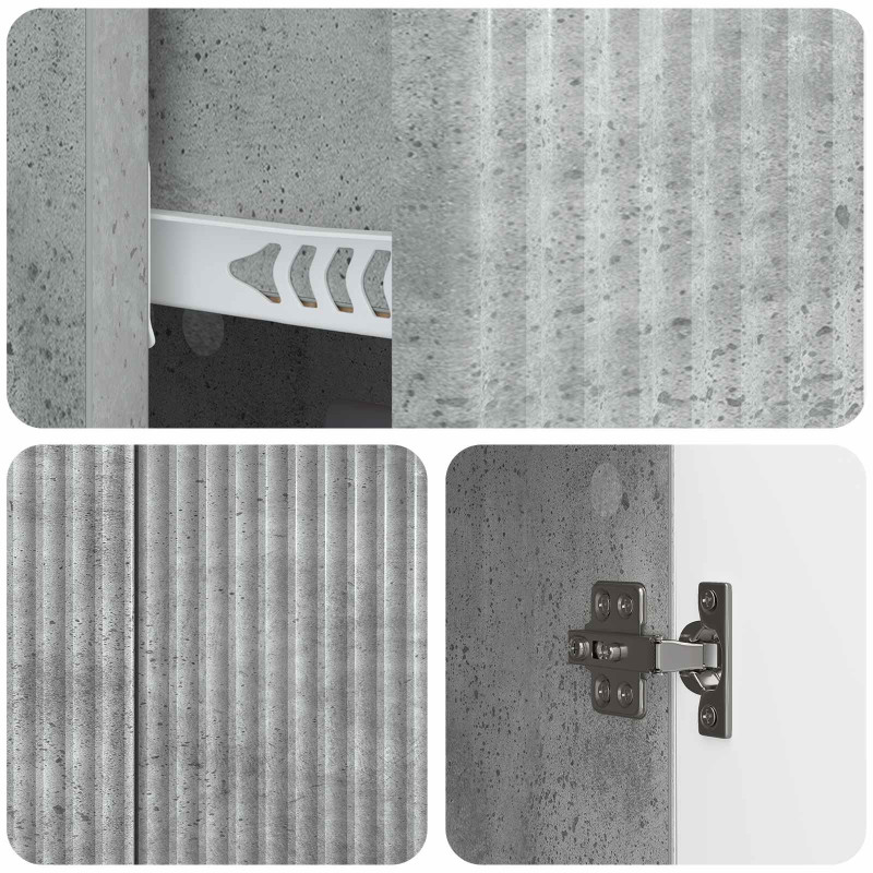 Bufet Betonowy szary 89 x 34,5 x 60 cm Drewno inżynieryjne