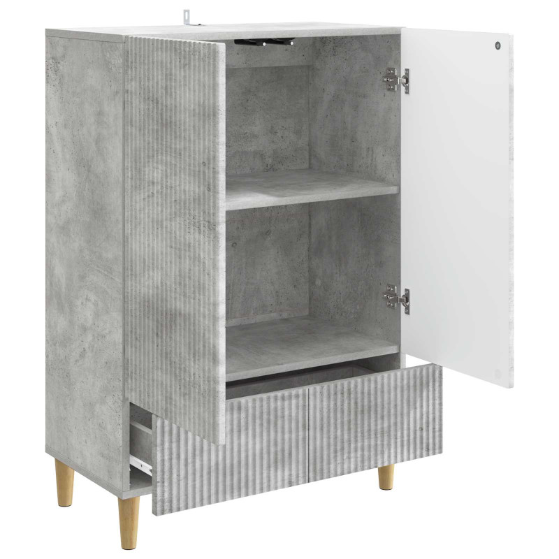 Bufet Betonowy szary 66 x 34,5 x 95 cm Drewno inżynieryjne